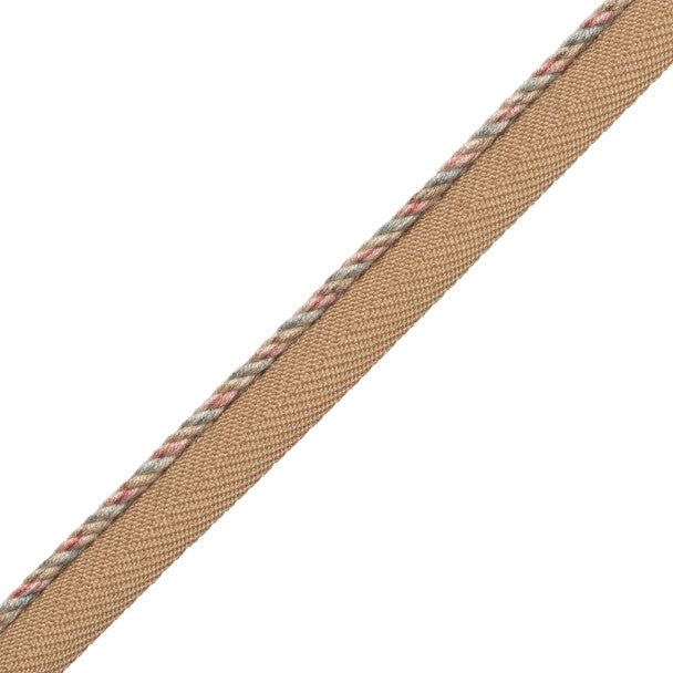 1/8" Veronique Cord With Tape Trim by Samuel & Sons in Antique