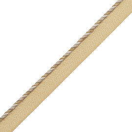 1/8" Veronique Cord With Tape Trim by Samuel & Sons in Cornsilk