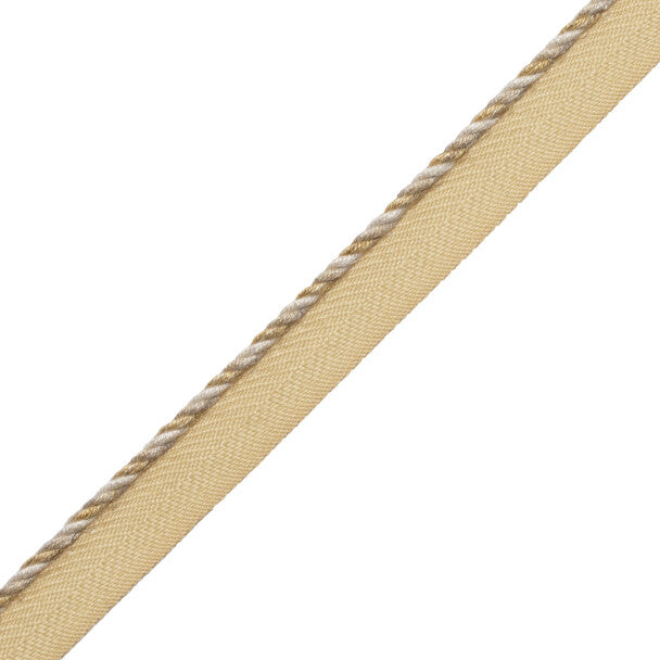 1/8" Veronique Cord With Tape Trim by Samuel & Sons in Cornsilk