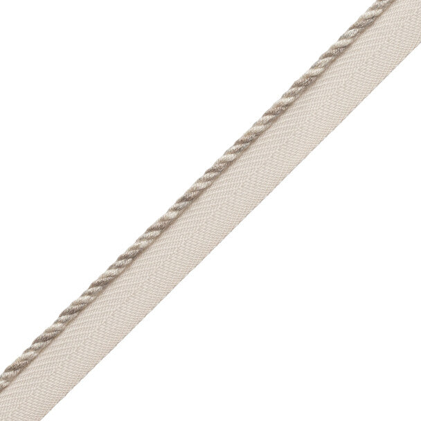 1/8" Veronique Cord With Tape Trim by Samuel & Sons in Limestone