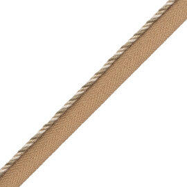 1/8" Veronique Cord With Tape Trim by Samuel & Sons in Linen