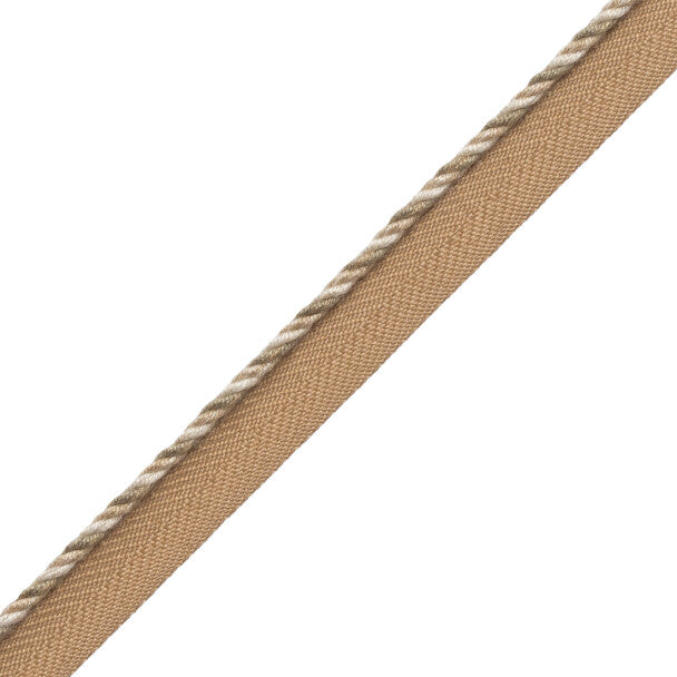 1/8" Veronique Cord With Tape Trim by Samuel & Sons in Linen