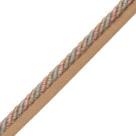 5/16" Veronique Cord With Tape Trim by Samuel & Sons in Antique