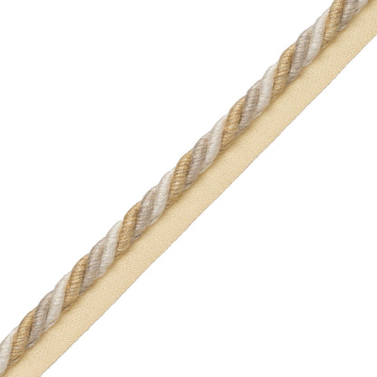 5/16" Veronique Cord With Tape Trim by Samuel & Sons in Cornsilk