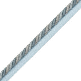 5/16" Veronique Cord With Tape Trim by Samuel & Sons in Porcelain