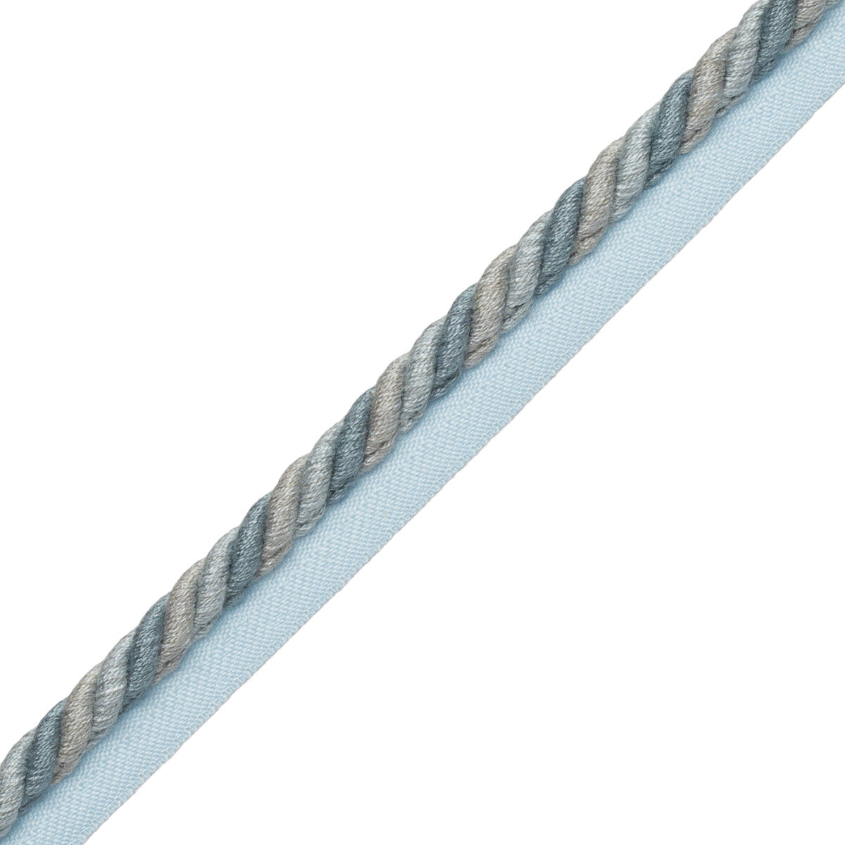 5/16" Veronique Cord With Tape Trim by Samuel & Sons in Porcelain