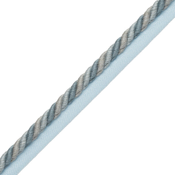 5/16" Veronique Cord With Tape Trim by Samuel & Sons in Porcelain