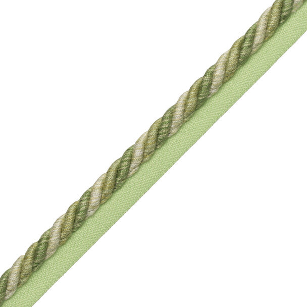 5/16" Veronique Cord With Tape Trim by Samuel & Sons in Leaf