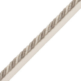 5/16" Veronique Cord With Tape Trim by Samuel & Sons in Limestone
