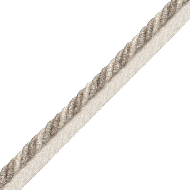 5/16" Veronique Cord With Tape Trim by Samuel & Sons in Limestone