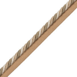 5/16" Veronique Cord With Tape Trim by Samuel & Sons in Linen