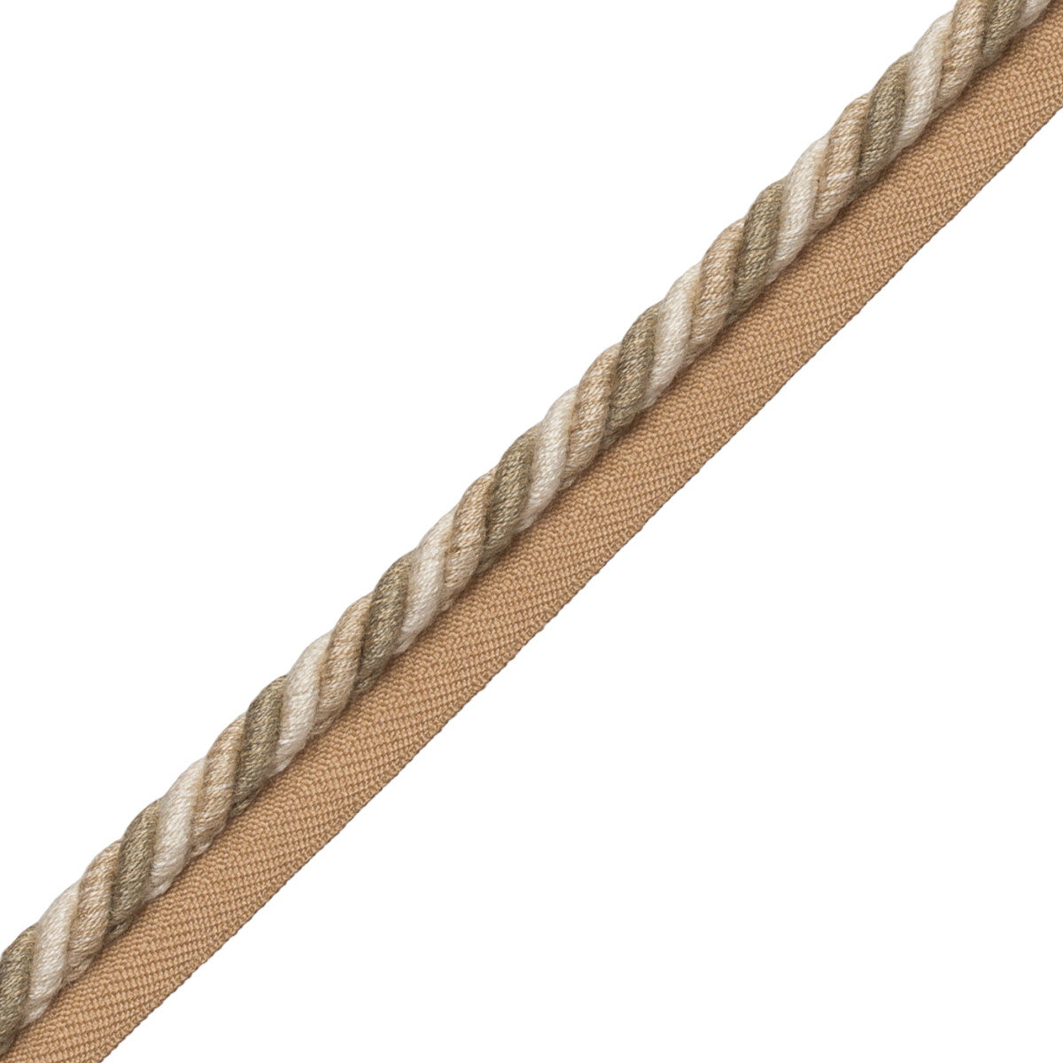5/16" Veronique Cord With Tape Trim by Samuel & Sons in Linen