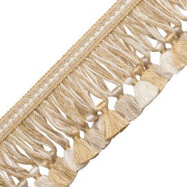 Veronique Tassel Fringe Trim by Samuel & Sons in Cornsilk