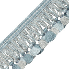 Veronique Tassel Fringe Trim by Samuel & Sons in Porcelain