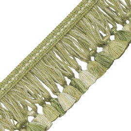 Veronique Tassel Fringe Trim by Samuel & Sons in Leaf