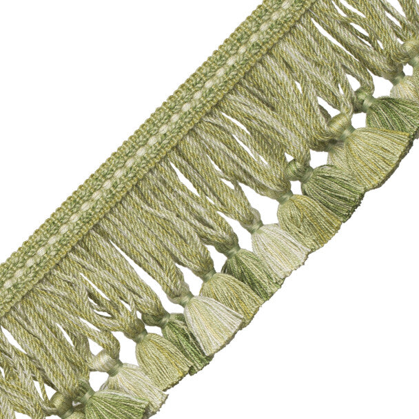 Veronique Tassel Fringe Trim by Samuel & Sons in Leaf