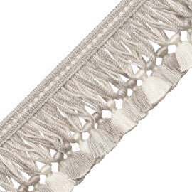 Veronique Tassel Fringe Trim by Samuel & Sons in Limestone
