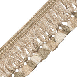 Veronique Tassel Fringe Trim by Samuel & Sons in Linen