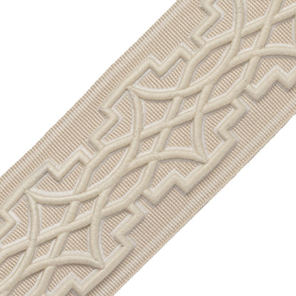 Mireille Embroidered Border Trim by Samuel & Sons in Pearl
