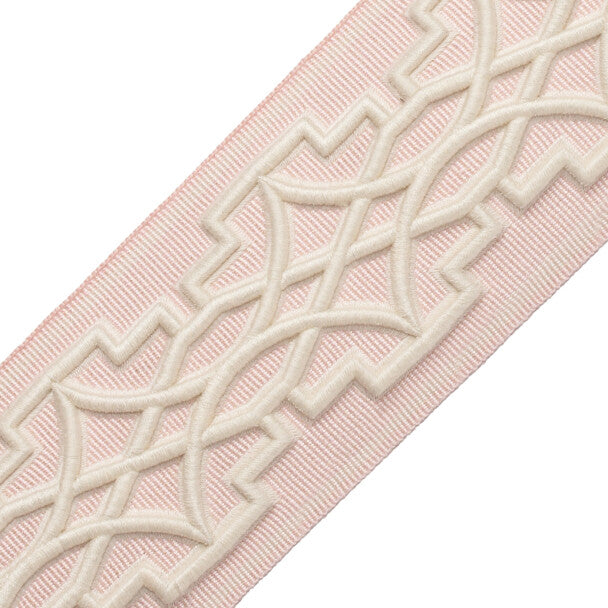 Mireille Embroidered Border Trim by Samuel & Sons in Petal