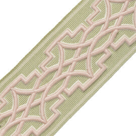 Mireille Embroidered Border Trim by Samuel & Sons in Blossom