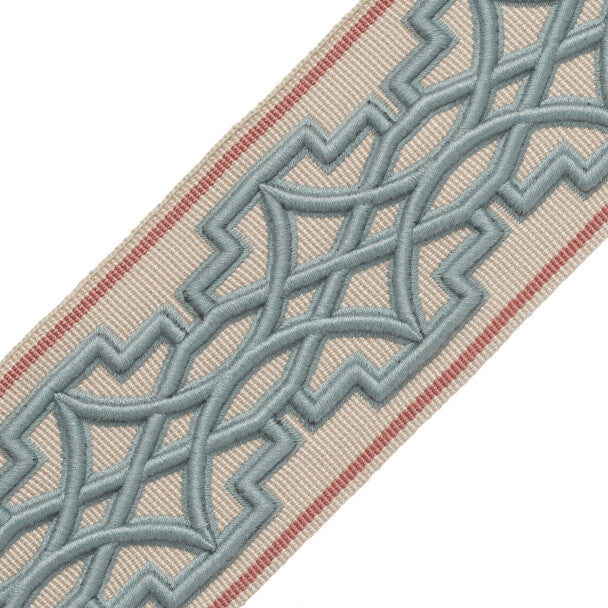 Mireille Embroidered Border Trim by Samuel & Sons in Antique
