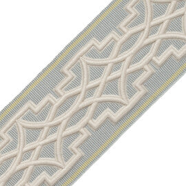 Mireille Embroidered Border Trim by Samuel & Sons in Meadow