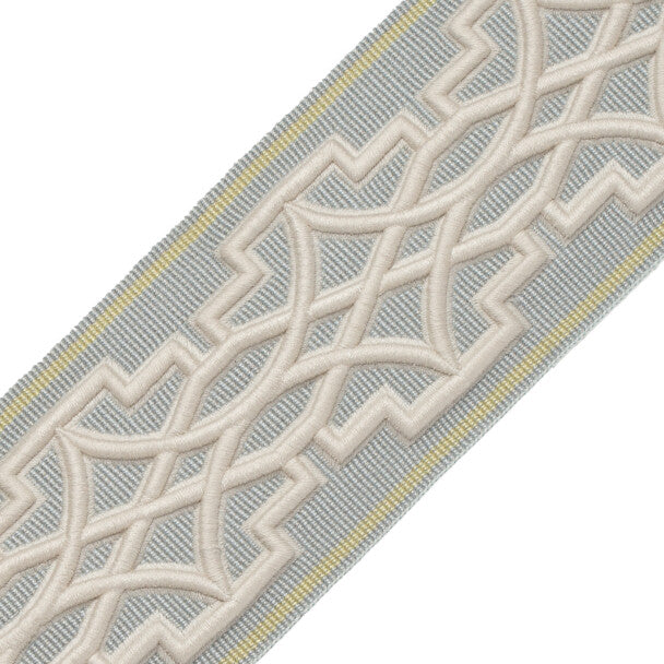Mireille Embroidered Border Trim by Samuel & Sons in Meadow