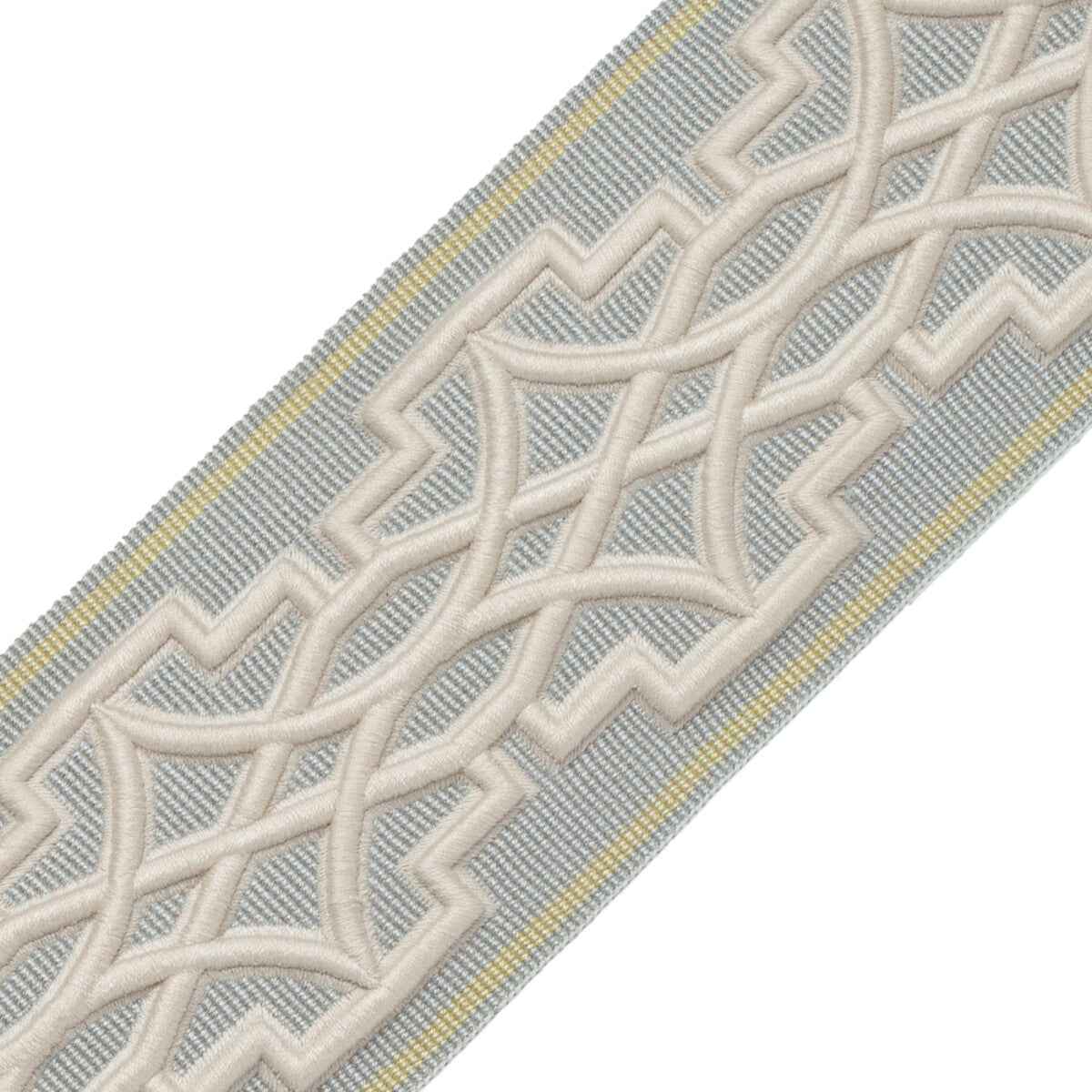 Mireille Embroidered Border Trim by Samuel & Sons in Meadow