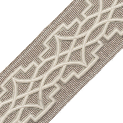Mireille Embroidered Border Trim by Samuel & Sons in Limestone