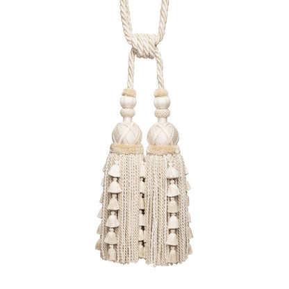 Veronique Double Tassel Tieback by Samuel & Sons in Pearl