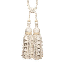 Veronique Double Tassel Tieback by Samuel & Sons in Pearl