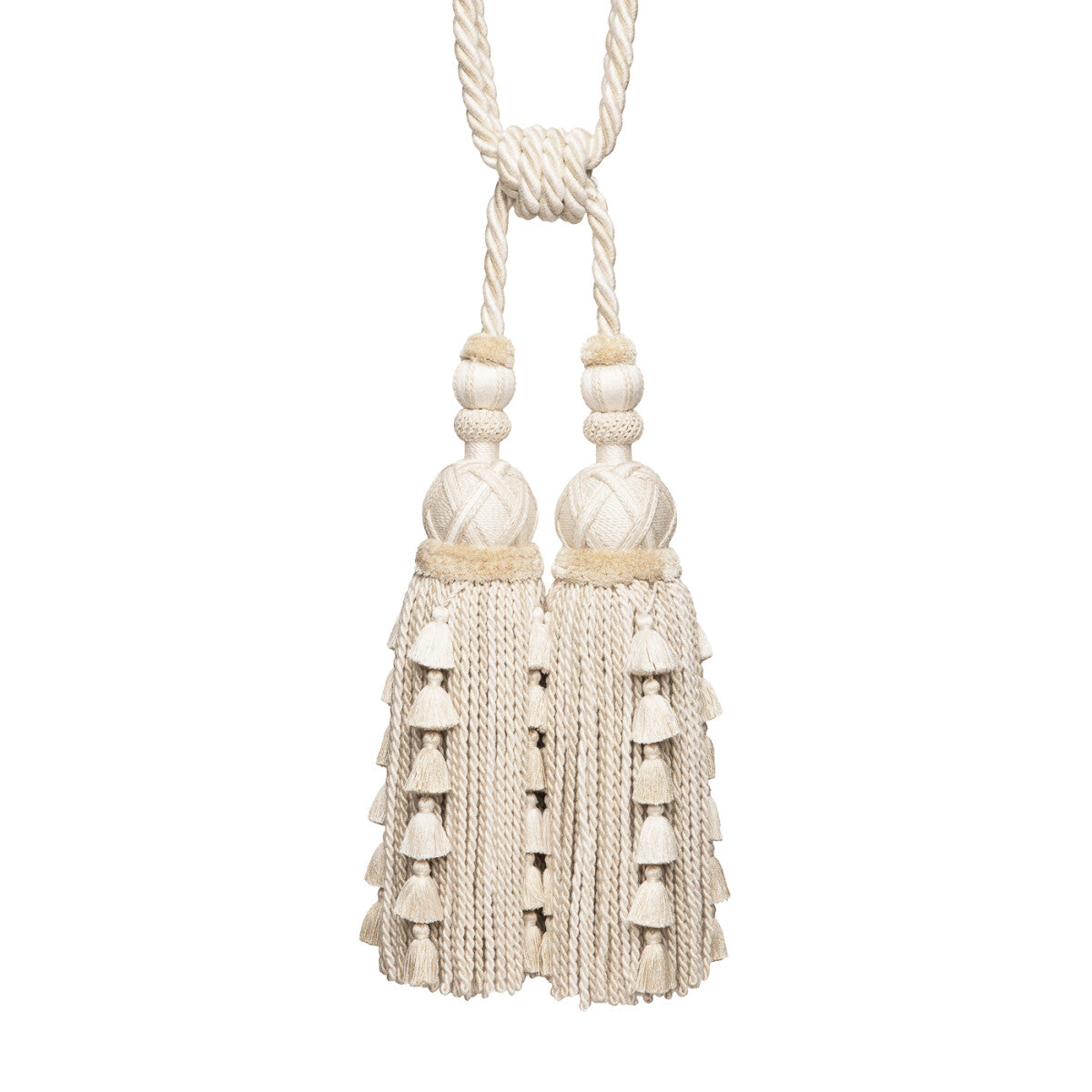 Veronique Double Tassel Tieback by Samuel & Sons in Pearl