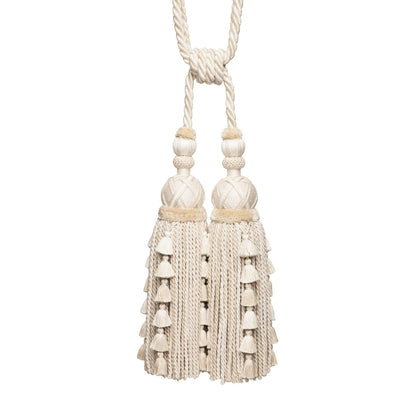 Veronique Double Tassel Tieback by Samuel & Sons in Pearl