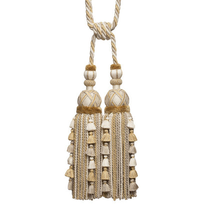 Veronique Double Tassel Tieback by Samuel & Sons in Cornsilk