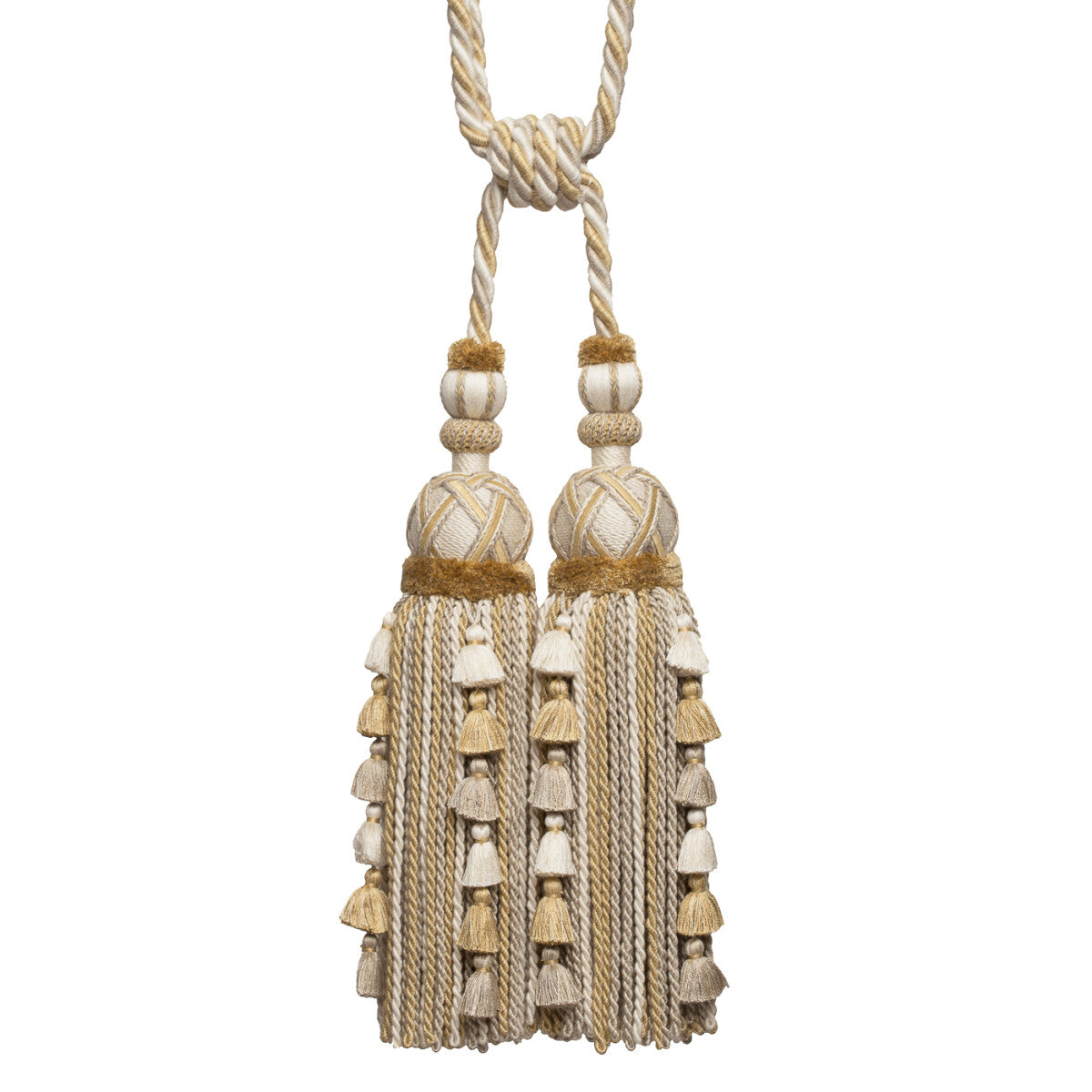 Veronique Double Tassel Tieback by Samuel & Sons in Cornsilk