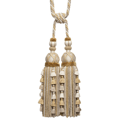 Veronique Double Tassel Tieback by Samuel & Sons in Cornsilk
