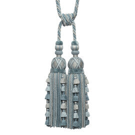 Veronique Double Tassel Tieback by Samuel & Sons in Porcelain