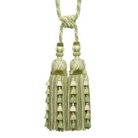 Veronique Double Tassel Tieback by Samuel & Sons in Leaf
