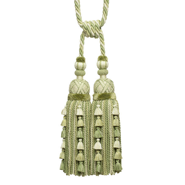 Veronique Double Tassel Tieback by Samuel & Sons in Leaf