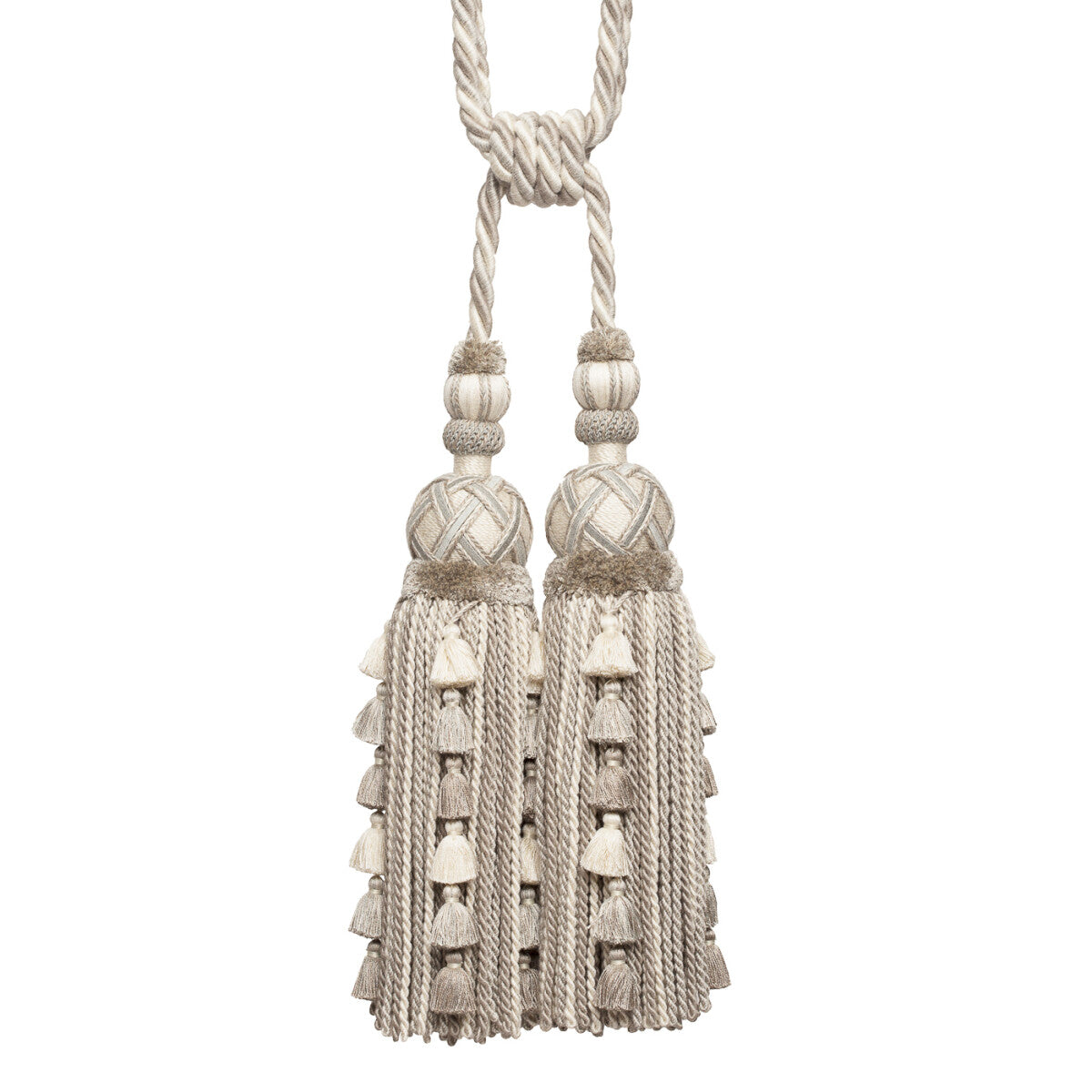 Veronique Double Tassel Tieback by Samuel & Sons in Limestone