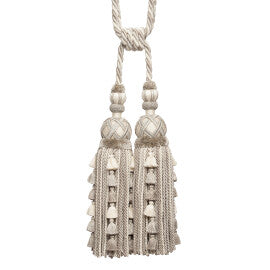 Veronique Double Tassel Tieback by Samuel & Sons in Limestone