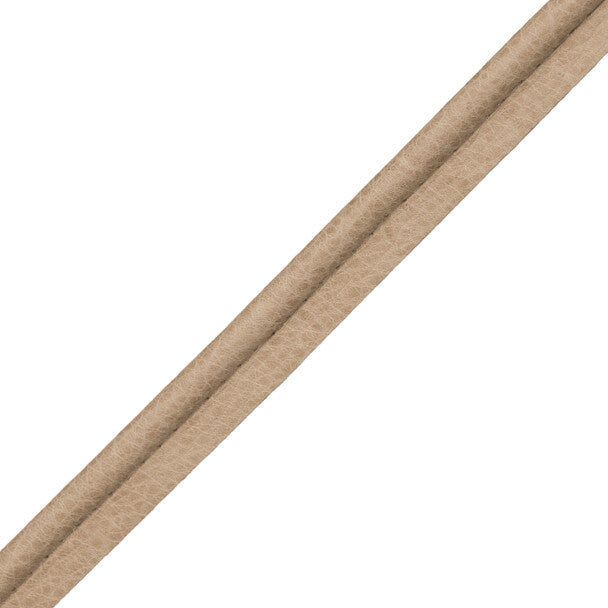 Solferino Vintage Leather Piping Trim by Samuel & Sons in Sand