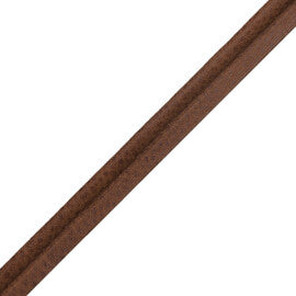 Solferino Vintage Leather Piping Trim by Samuel & Sons in Cognac