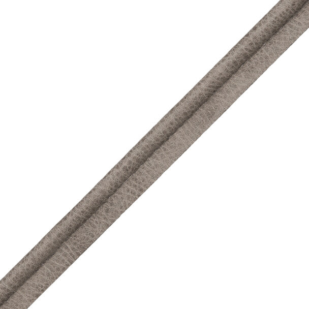 Solferino Vintage Leather Piping Trim by Samuel & Sons in Grigio