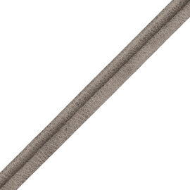 Solferino Vintage Leather Piping Trim by Samuel & Sons in Grigio
