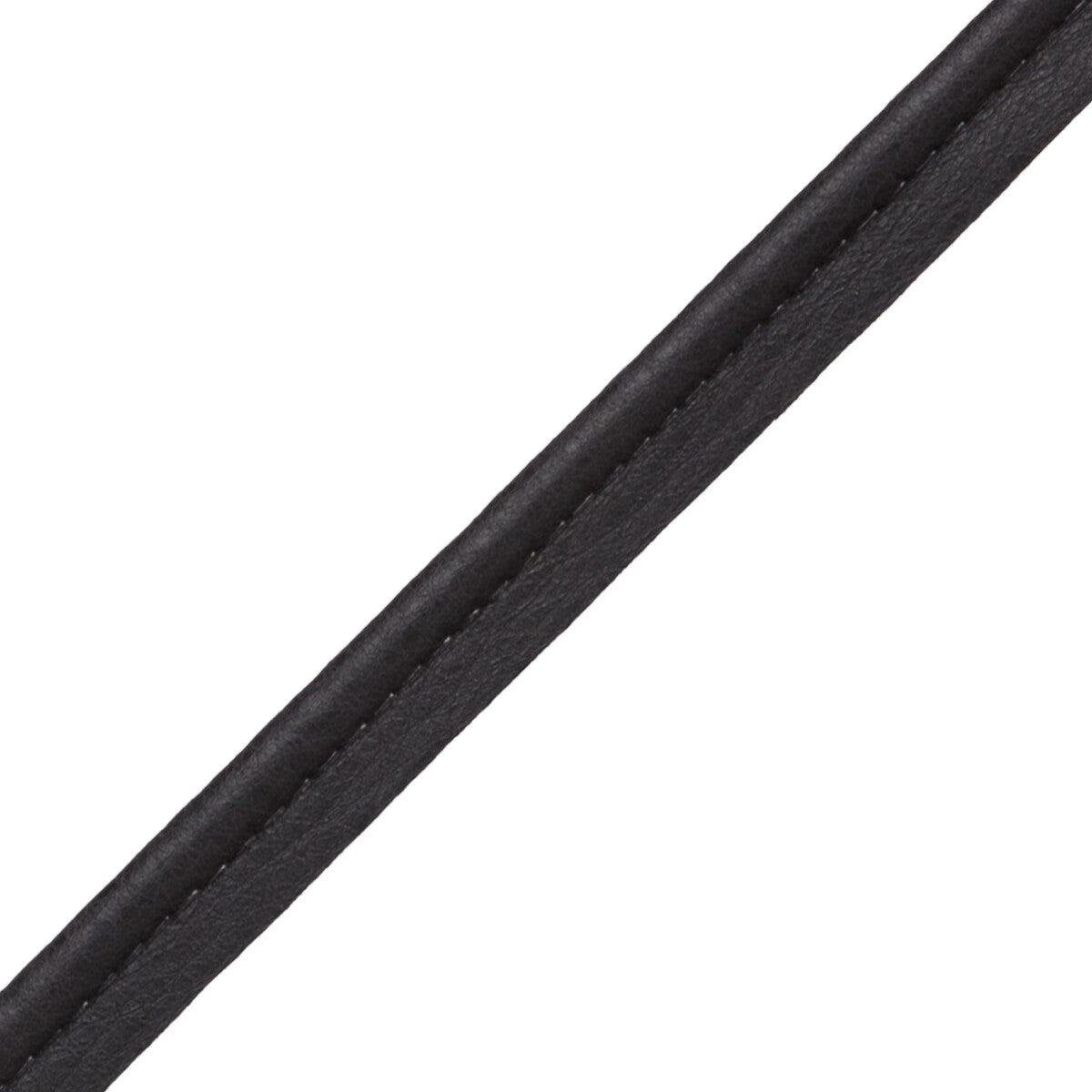 Solferino Vintage Leather Piping Trim by Samuel & Sons in Noir