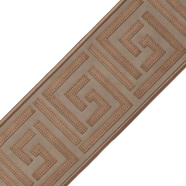 Venezia Appliqué Border Trim by Samuel & Sons in Granite