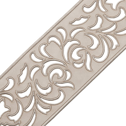 Nuova Lasercut Border Trim by Samuel & Sons in Platinum