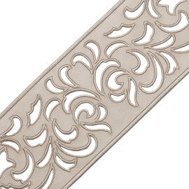 Nuova Lasercut Border Trim by Samuel & Sons in Platinum